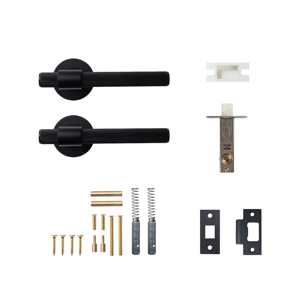 Momo Belgravia Solid Brass Lined Tubular Latch Passage Lever Set In