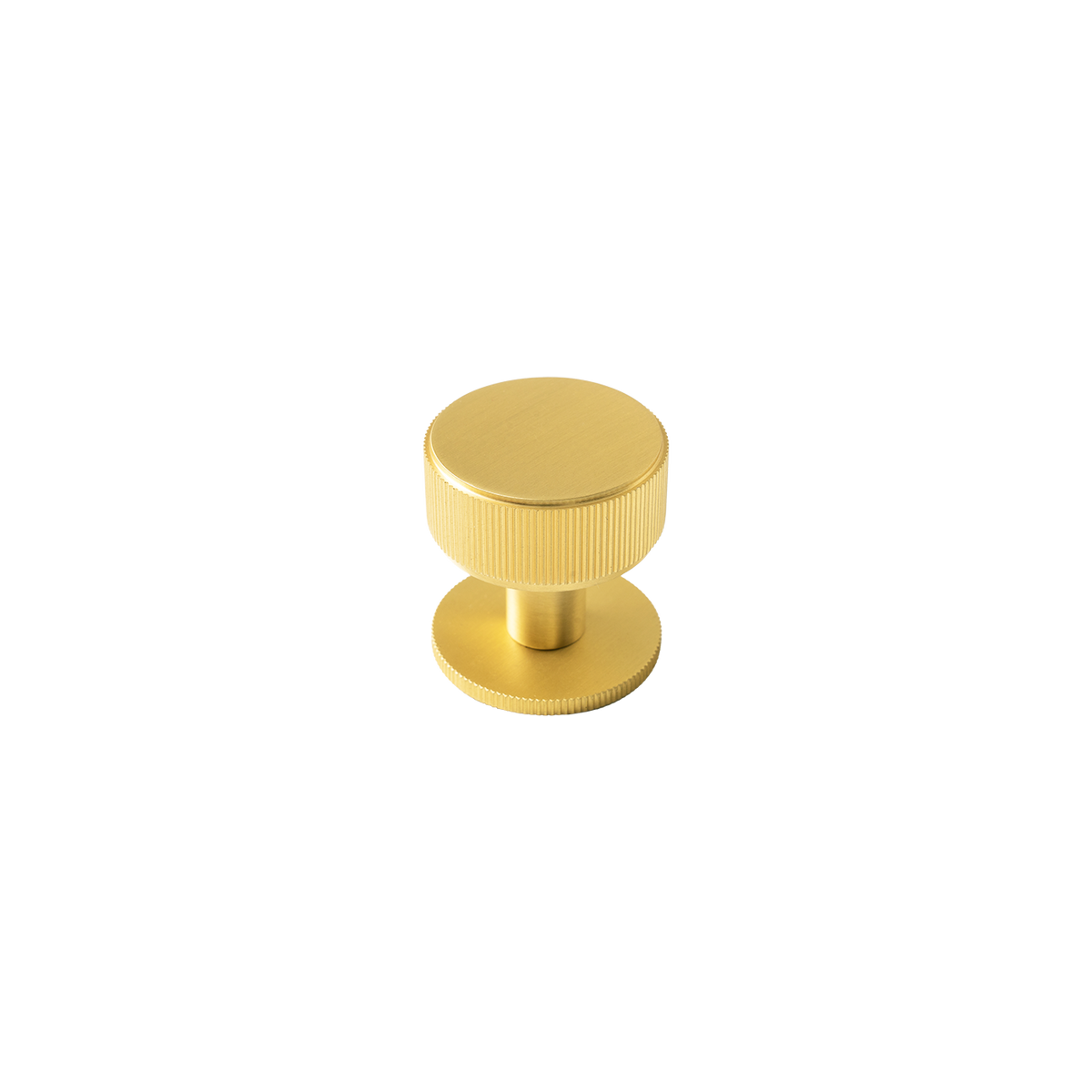 Momo Belgravia Lined Round Knob Solid Brass 35mm in Brushed Satin Brass - close-up detail view