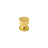 Momo Belgravia Lined Round Knob Solid Brass 35mm in Brushed Satin Brass - close-up detail view