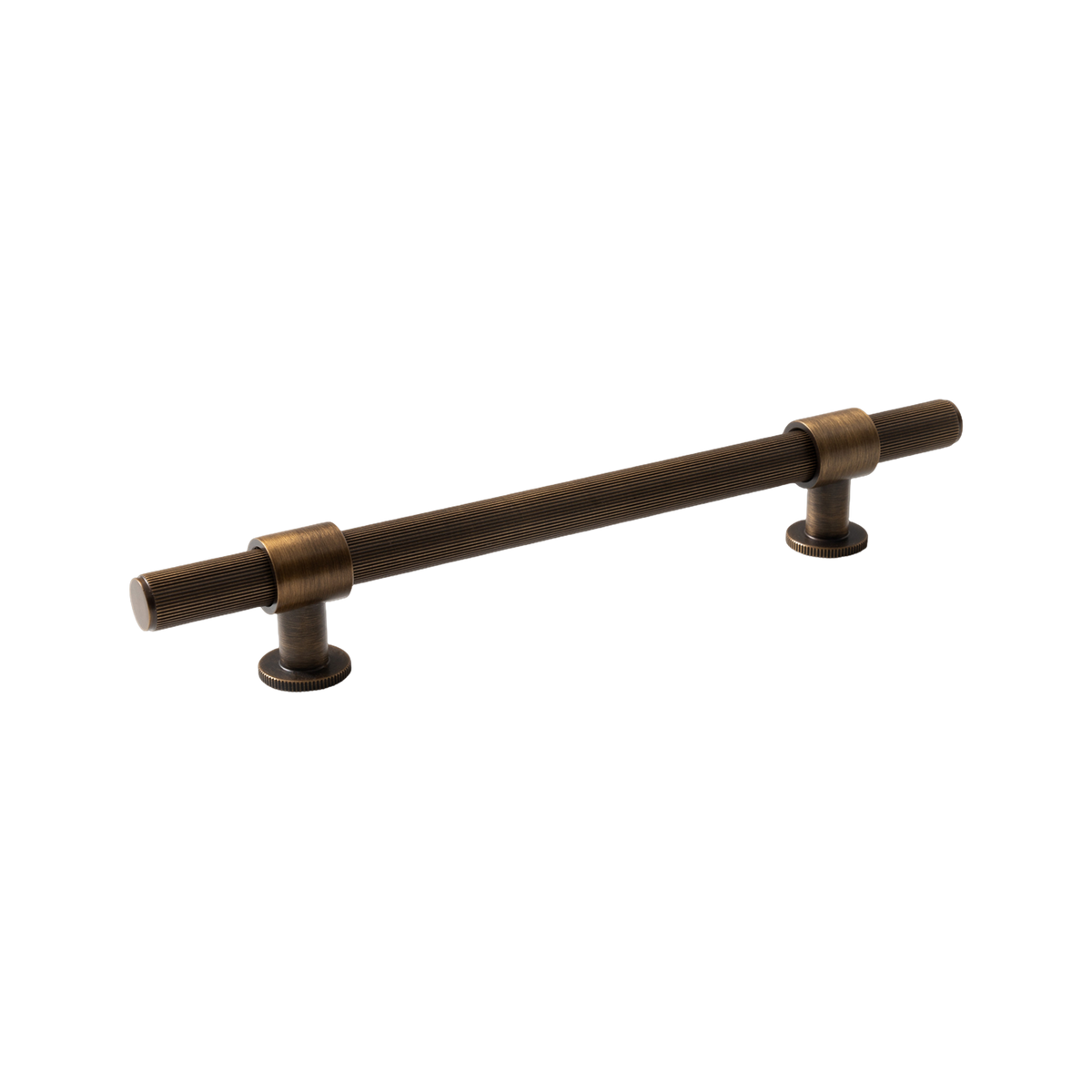 Momo Belgravia Lined Bar Pull Solid Brass 160mm in Bronze - front view