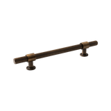 Momo Belgravia Lined Bar Pull Solid Brass 160mm in Bronze - front view