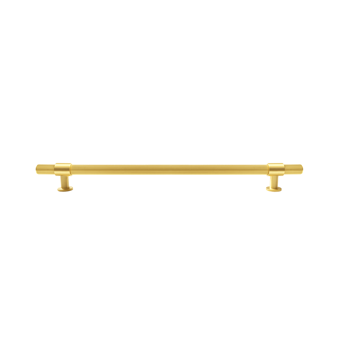 Momo Belgravia Lined Appliance Pull Solid Brass 416mm in Brushed Satin Brass - close-up detail view