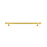 Momo Belgravia Lined Appliance Pull Solid Brass 416mm in Brushed Satin Brass - close-up detail view