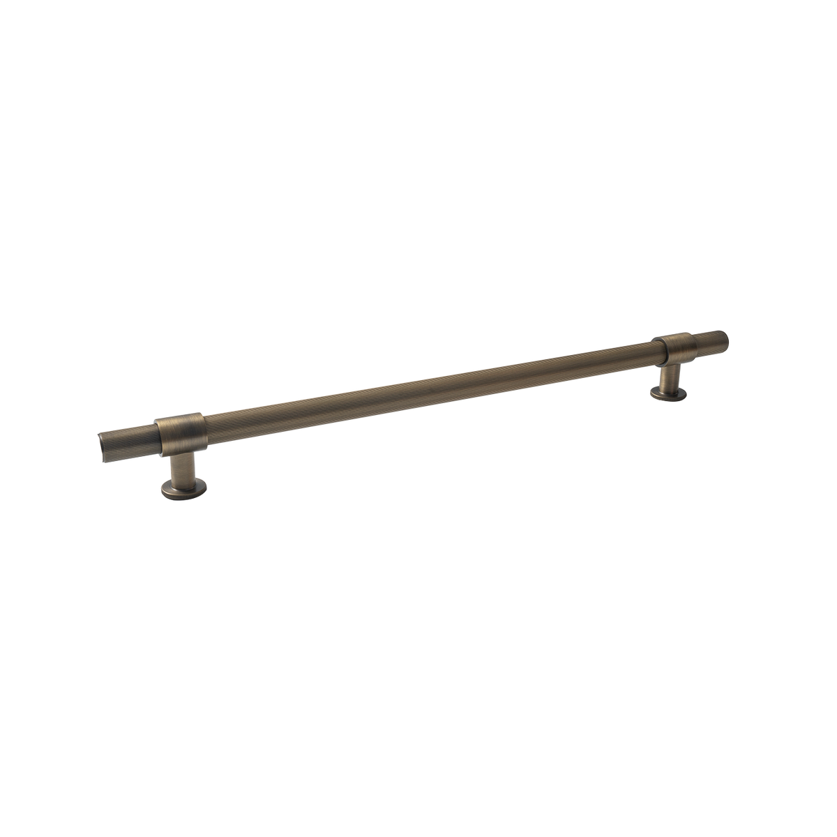 Momo Belgravia Lined Appliance Pull Solid Brass 416mm in Dark Brushed Brass - finish and profile close-up
