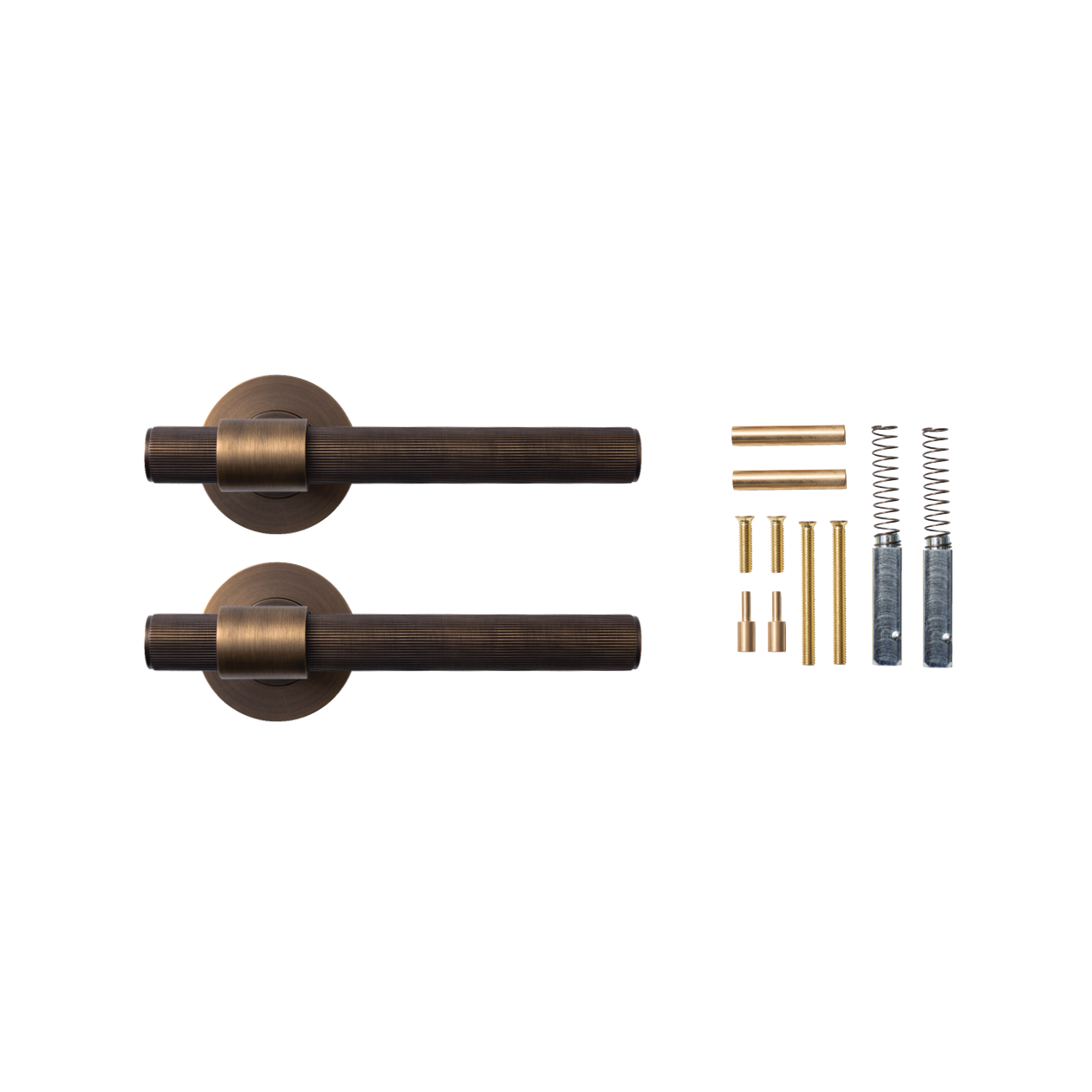 Momo Belgravia Solid Brass Lined Lever Handle Set In
