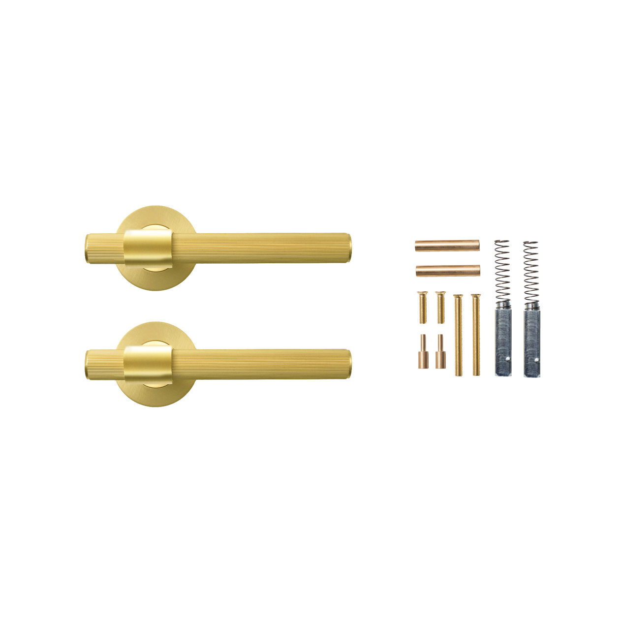 Momo Belgravia Solid Brass Lined Lever Handle Set In