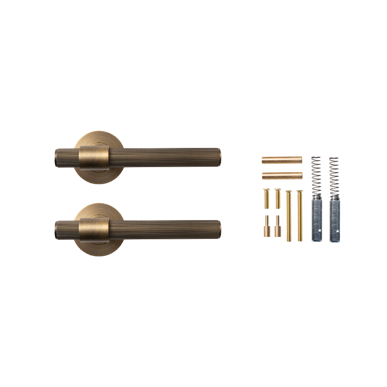 Momo Belgravia Solid Brass Lined Lever Handle Set In