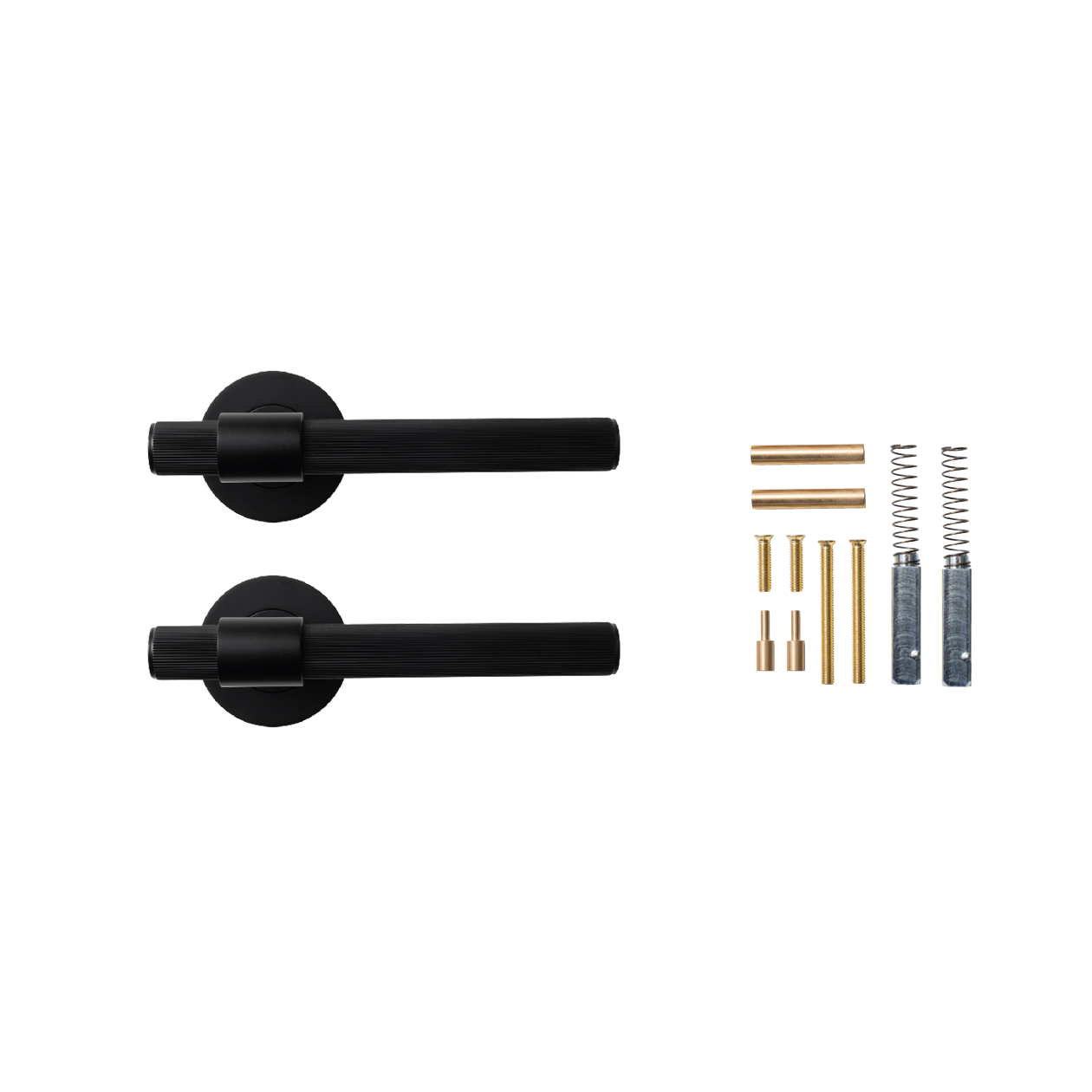 Momo Belgravia Solid Brass Lined Lever Handle Set In