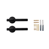 Momo Belgravia Solid Brass Lined Lever Handle Set In