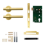 Momo Belgravia Plain Solid Brass Mortice Lock Passage Lever Set In