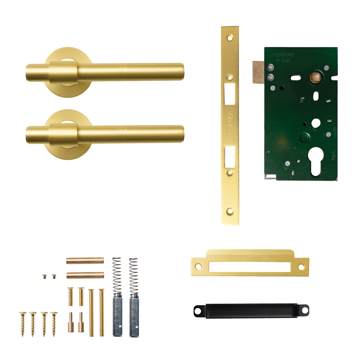 Momo Belgravia Plain Solid Brass Mortice Lock Passage Lever Set In