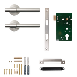 Momo Belgravia Plain Solid Brass Mortice Lock Passage Lever Set In
