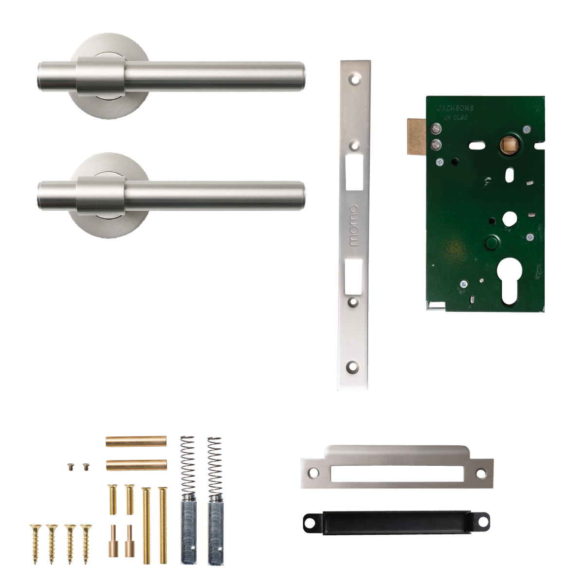 Momo Belgravia Plain Solid Brass Mortice Lock Passage Lever Set In