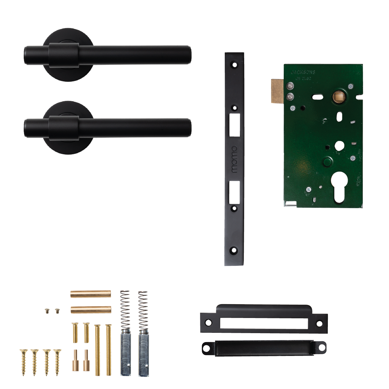 Momo Belgravia Plain Solid Brass Mortice Lock Passage Lever Set In