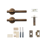 Momo Belgravia Plain Solid Brass Tubular Latch Passage Lever Set In