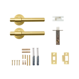 Momo Belgravia Plain Solid Brass Tubular Latch Passage Lever Set In