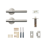 Momo Belgravia Plain Solid Brass Tubular Latch Passage Lever Set In