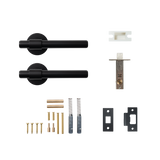Momo Belgravia Plain Solid Brass Tubular Latch Passage Lever Set In