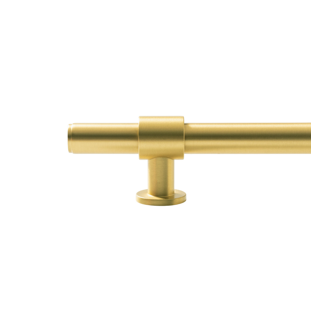 Momo Belgravia Plain Bar Pull Solid Brass 320mm in Brushed Satin Brass - close-up detail view