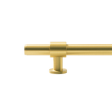 Momo Belgravia Plain Bar Pull Solid Brass 320mm in Brushed Satin Brass - close-up detail view