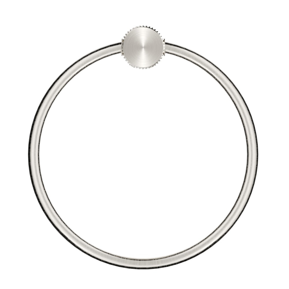 Mica Fluted Towel Ring - Brushed Nickel