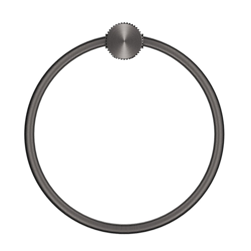 Mica Fluted Towel Ring - Gunmetal