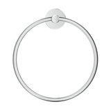 Mica Hand Towel Ring - Chrome