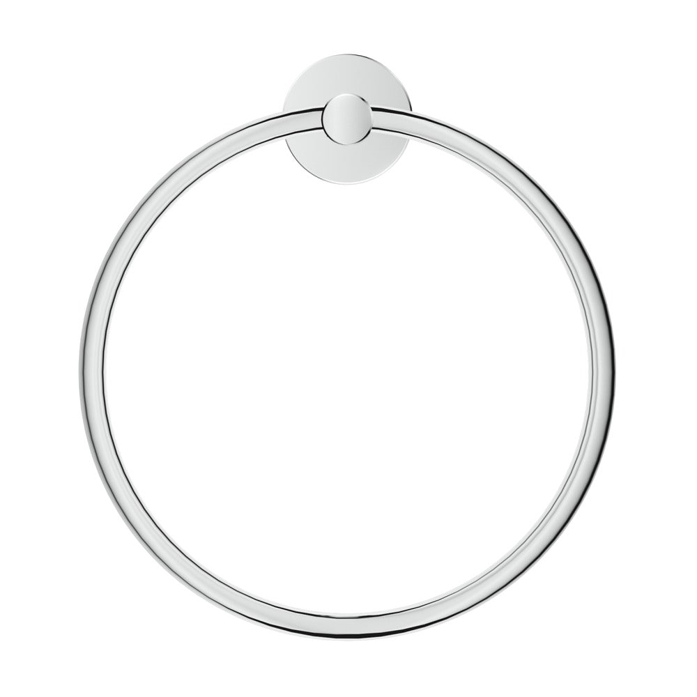 Mica Hand Towel Ring - Chrome