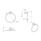 Mica Hand Towel Ring - Chrome