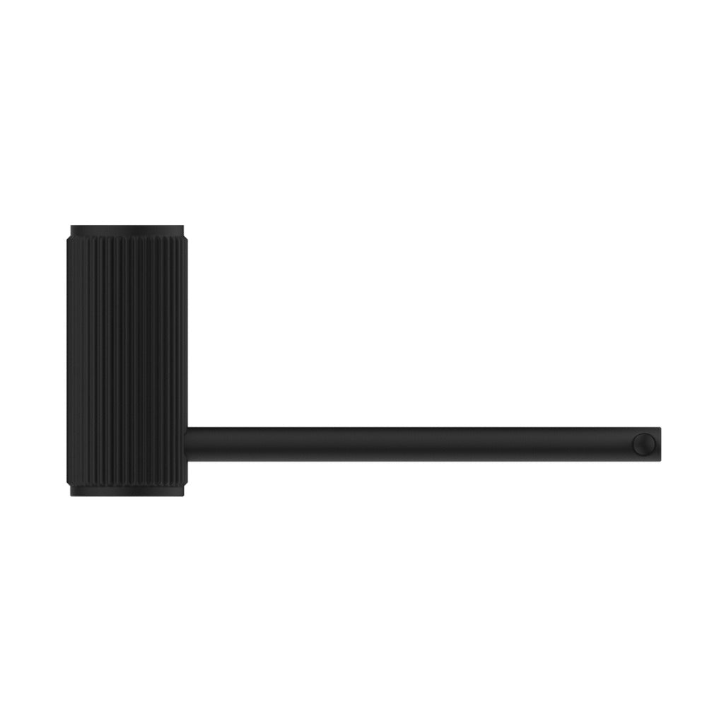 Mica Fluted Toilet Paper Holder - Black