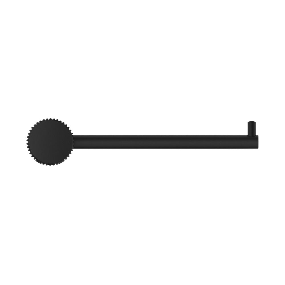 Mica Fluted Toilet Paper Holder - Black