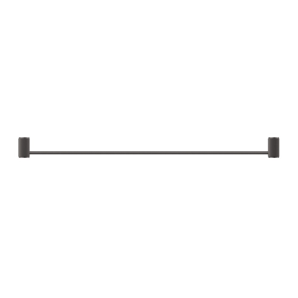 Mica Fluted Single Towel Rail - Gunmetal