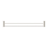 Mica Fluted Double Towel Rail - Brushed Nickel