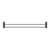 Mica Fluted Double Towel Rail - Gunmetal