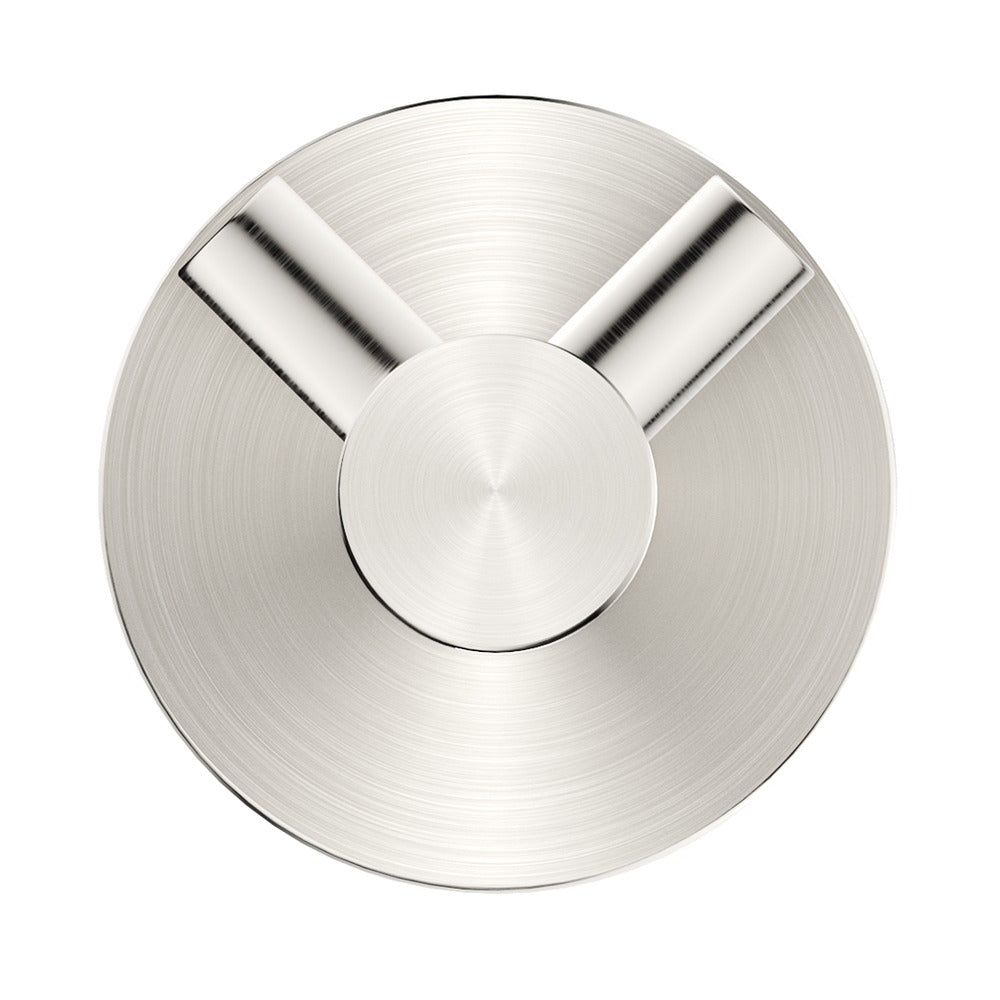Mica Double Robe Hook - Brushed Nickel