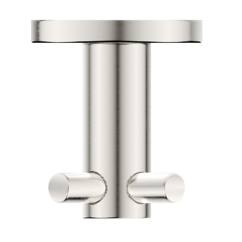 Mica Double Robe Hook - Brushed Nickel