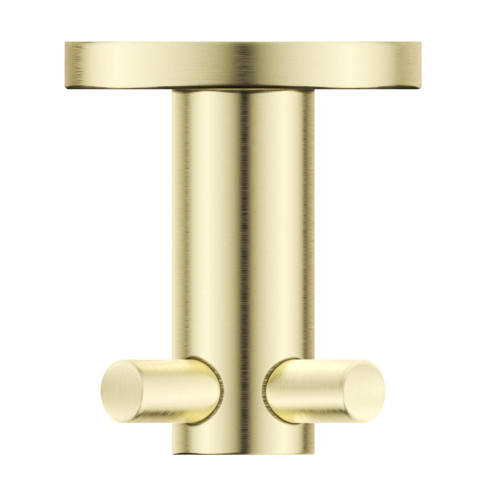 Mica Double Robe Hook - French Gold