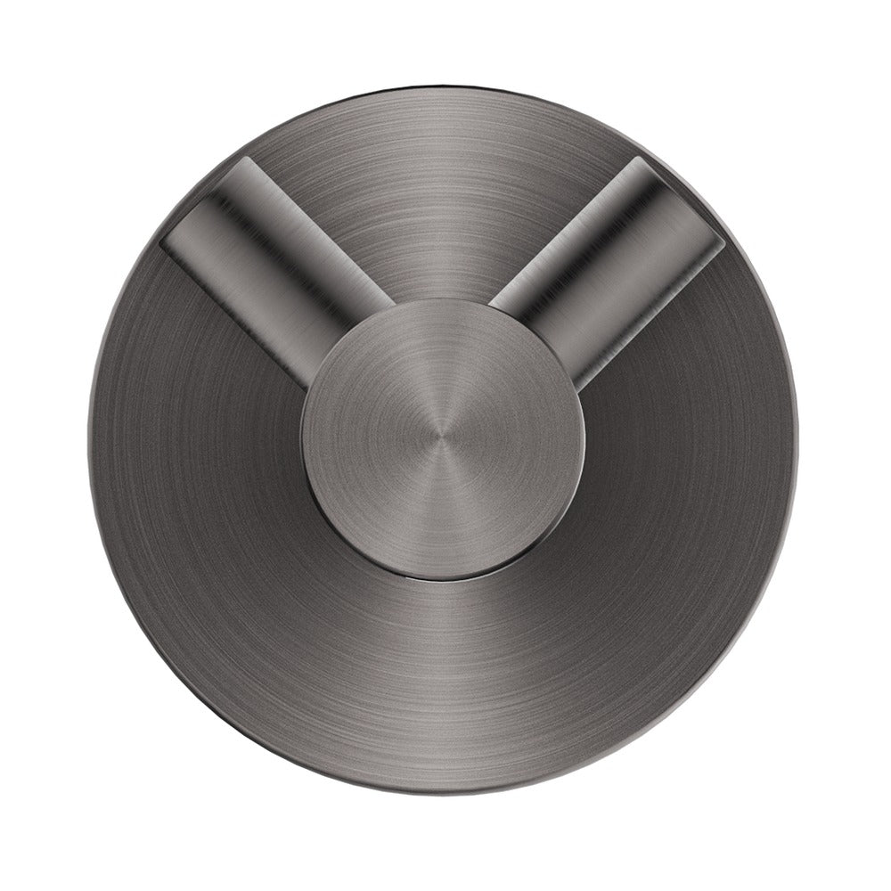 Mica Double Robe Hook - Gunmetal