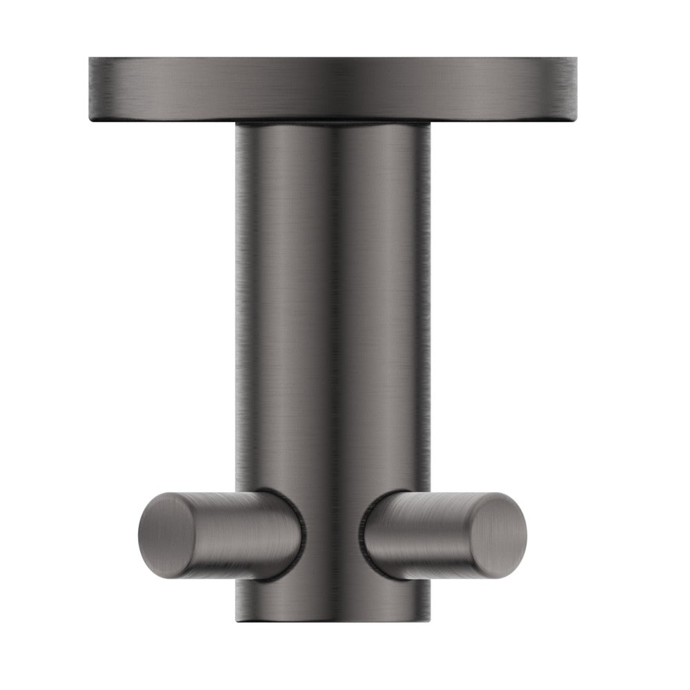 Mica Double Robe Hook - Gunmetal