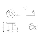 Mica Double Robe Hook - Chrome