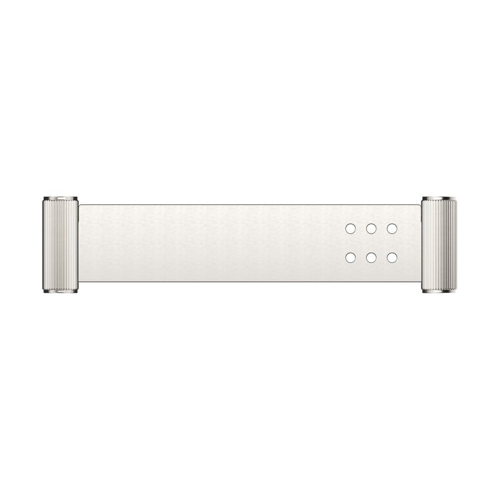 Mica Fluted Stainless Shelf - 400mm - Brushed Nickel