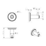Mica Heritage Robe Hook - Chrome