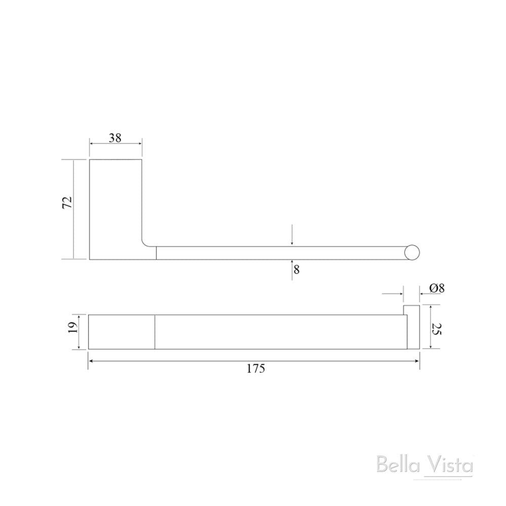 Milos Toilet Paper Holder - angled product view, bathroom accessory