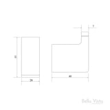 Milos Robe Hook - Chrome