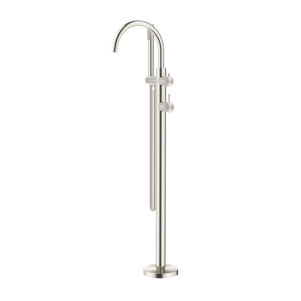 Mica Fluted Freestanding Bath Mixer with Hand Shower