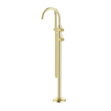 Mica Fluted Freestanding Bath Mixer with Hand Shower