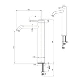 Mica Heritage Tall Basin Mixer in Chrome - angled product view
