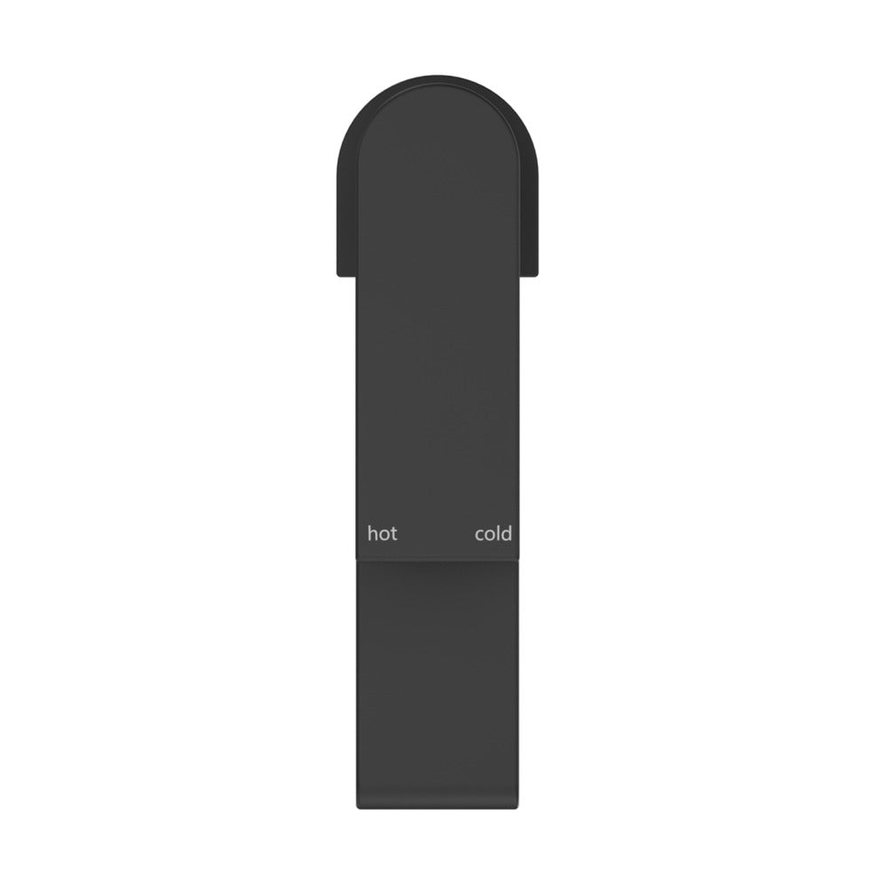 Beki Basin Mixer in Black - finish and profile close-up
