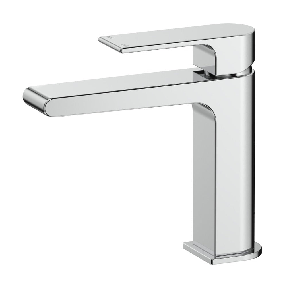 Beki Basin Mixer in Chrome - front view, bathroom fixture