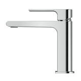 Beki Basin Mixer in Chrome - angled product view, bathroom fixture